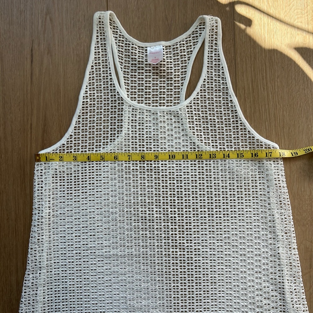 Ivory Racerback Mesh Coverup - Picture 4 of 5